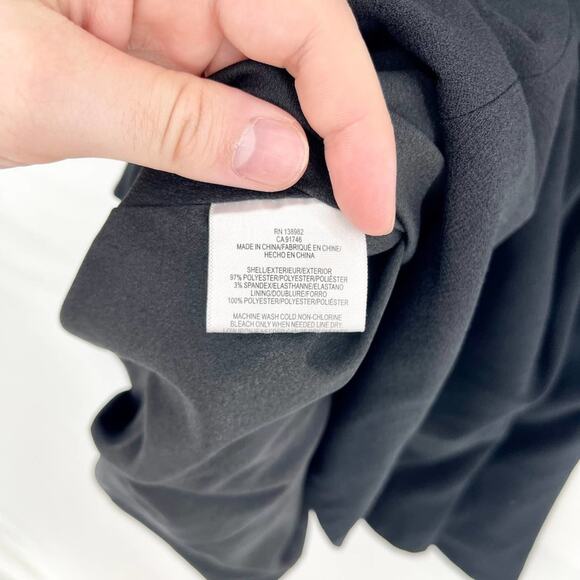 Dress the Population Black Isabelle Deep V-Neck Mermaid Midi Fitted Dress Sz S - Picture 7 of 8